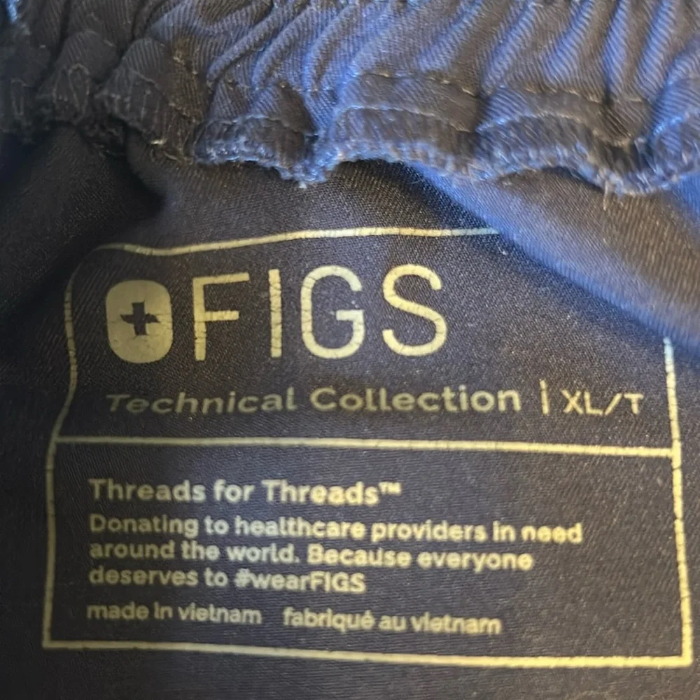 FIGS Technical Collection Men’s Scrub Pants Navy Blue XL Tall Nursing Healthcare